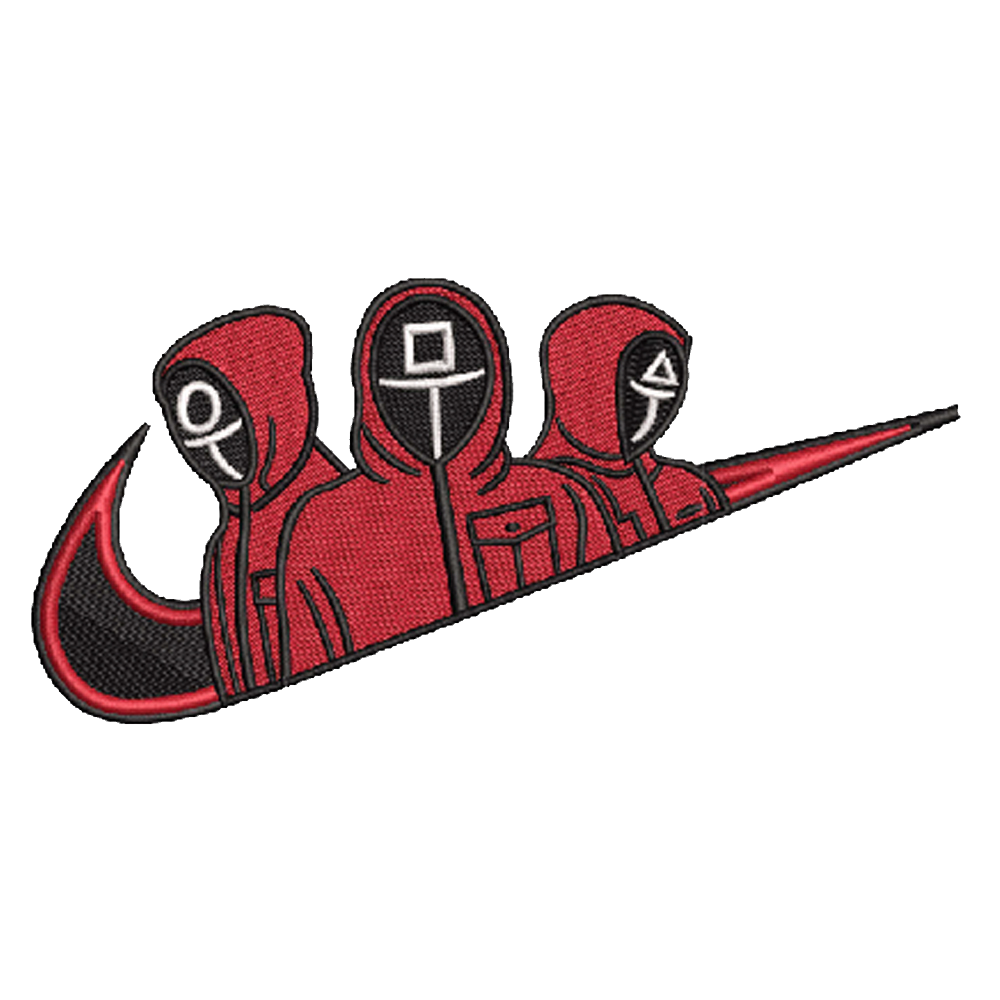 Red Masked Guards Embroidery Design – 6” Hoop | Digital Download DST PES EXP Jef VP3 File | Hooded Trio Machine Embroidery Pattern