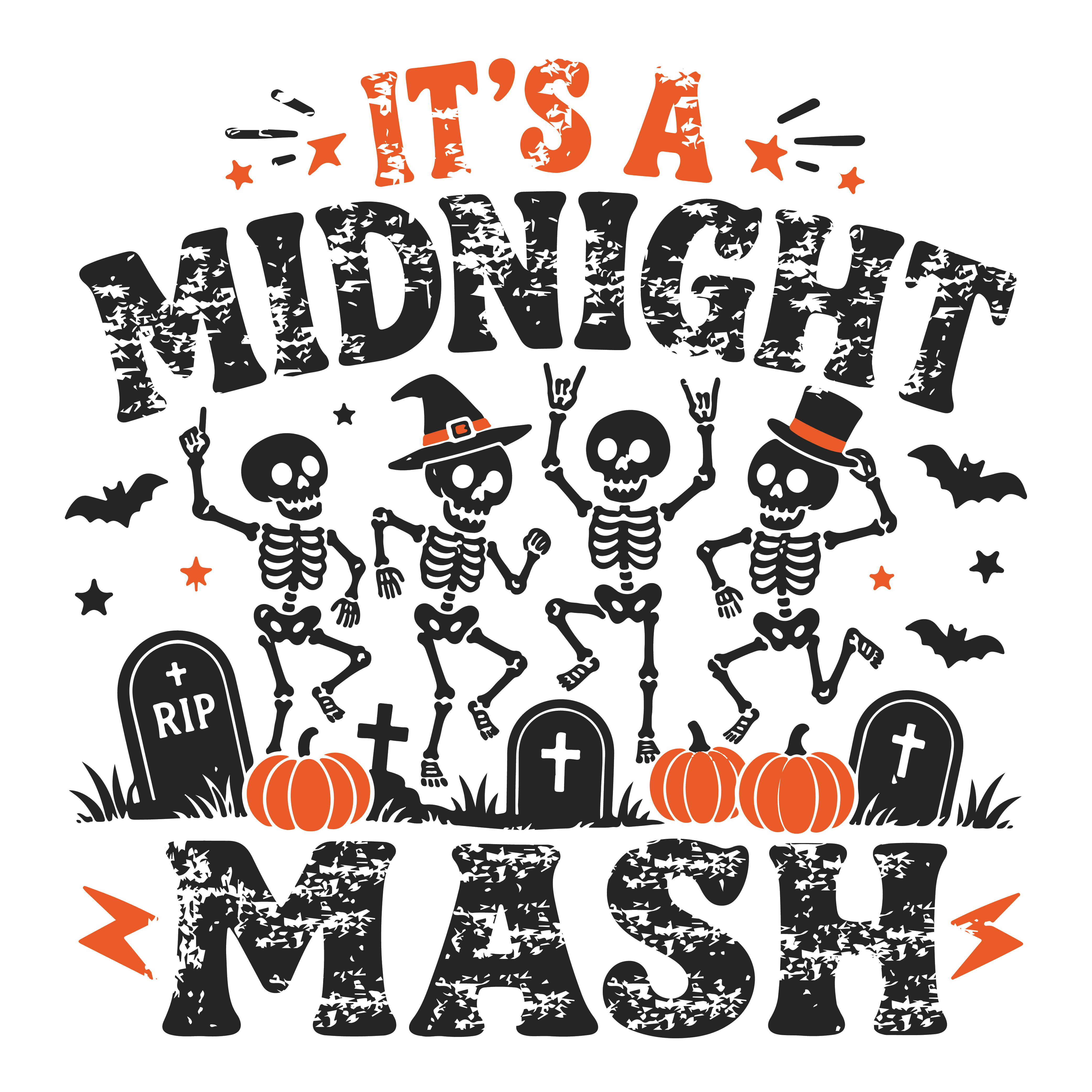 It's a Midnight Mash Dancing Skeletons SVG PNG