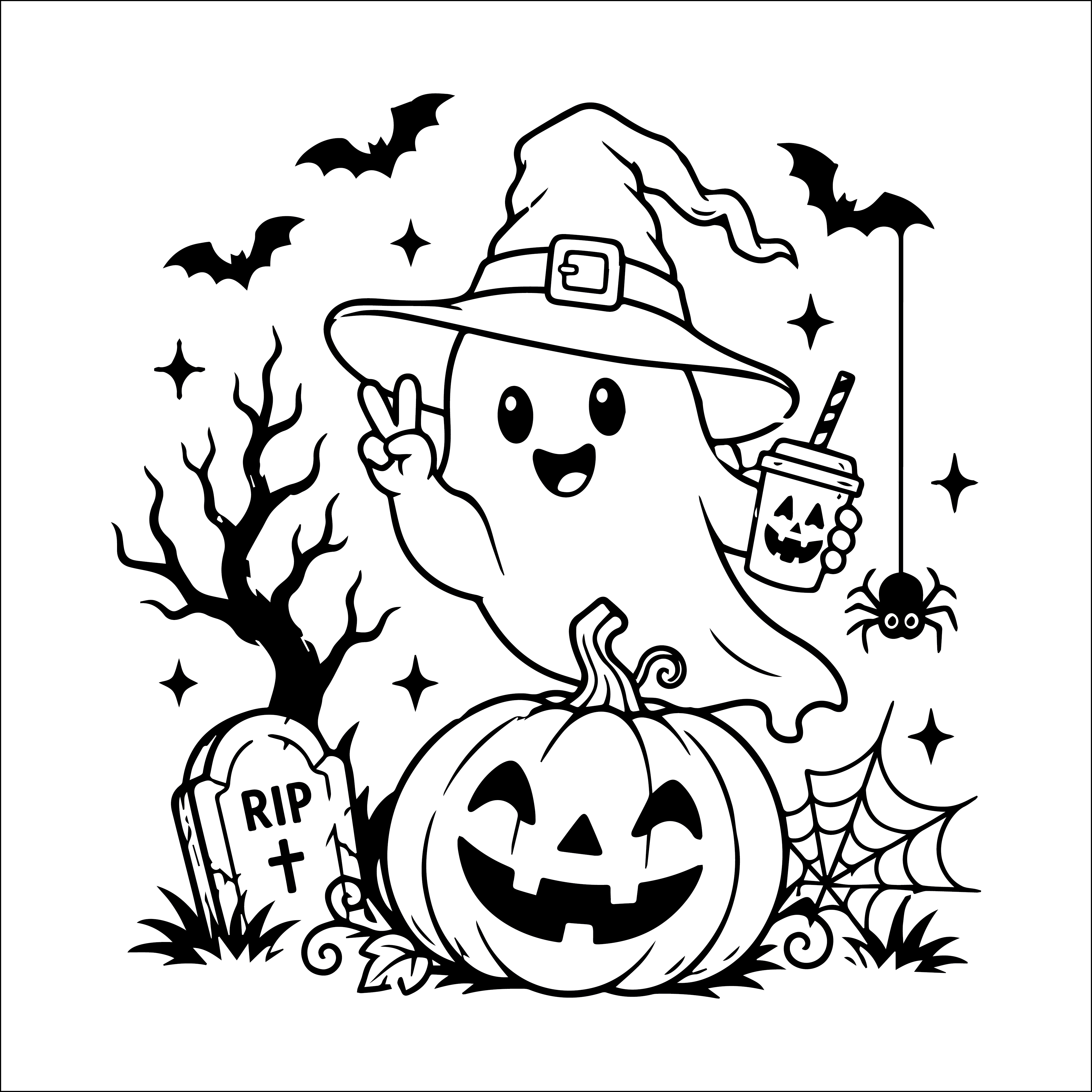 RIP Halloween Witch Ghost SVG PNG