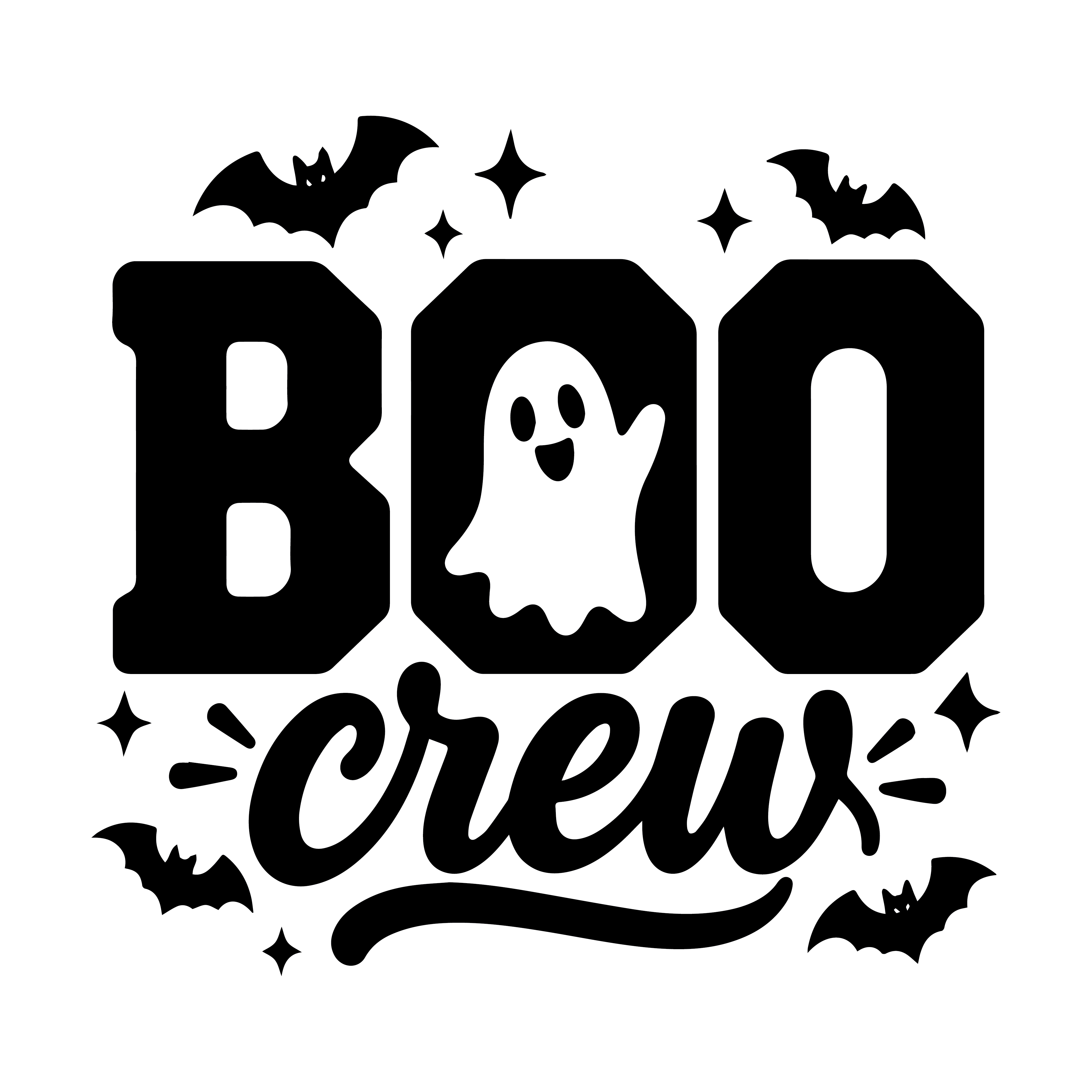 Boo Crew Ghost SVG PNG Halloween Design