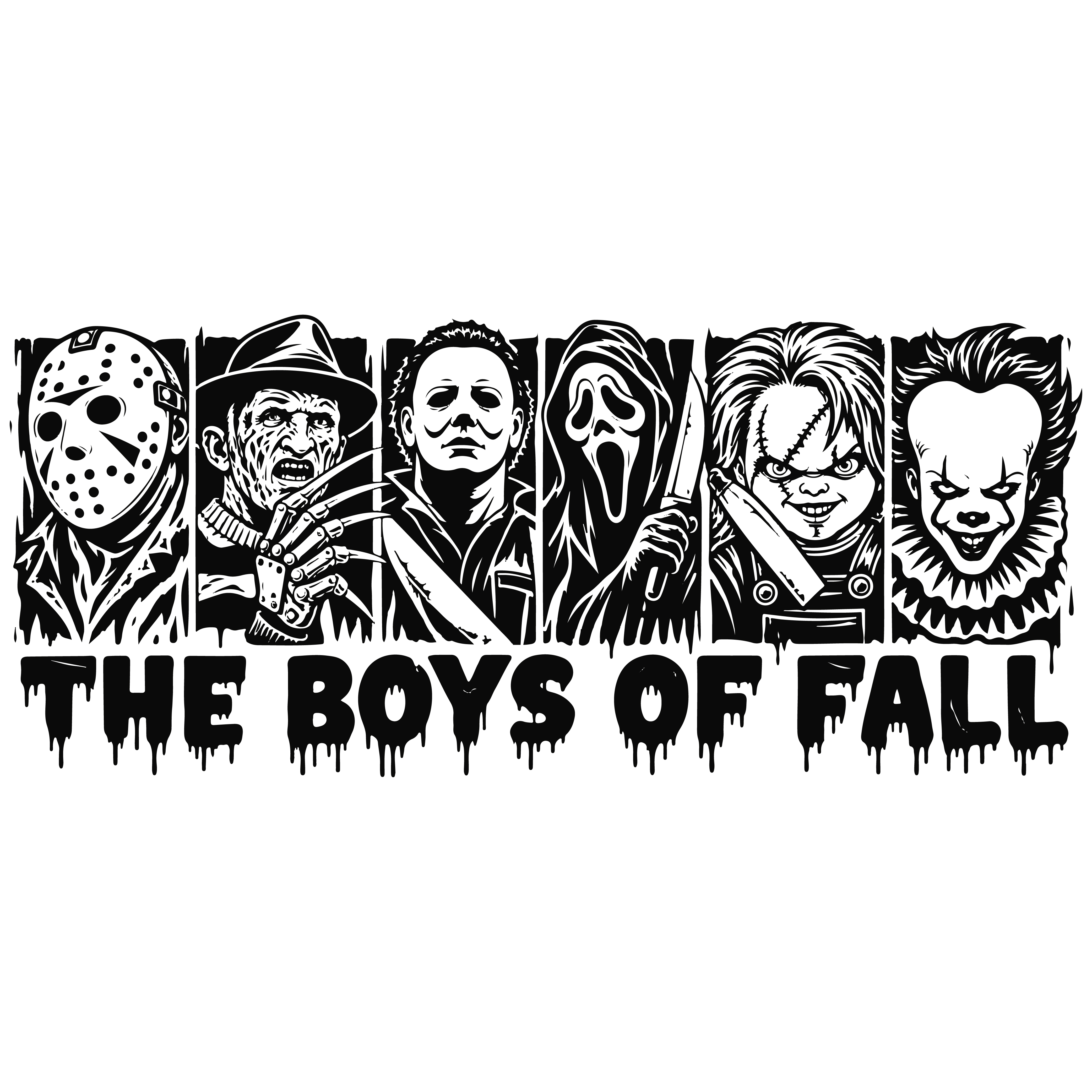 The Boys of Fall SVG PNG | Halloween Horror Character Design