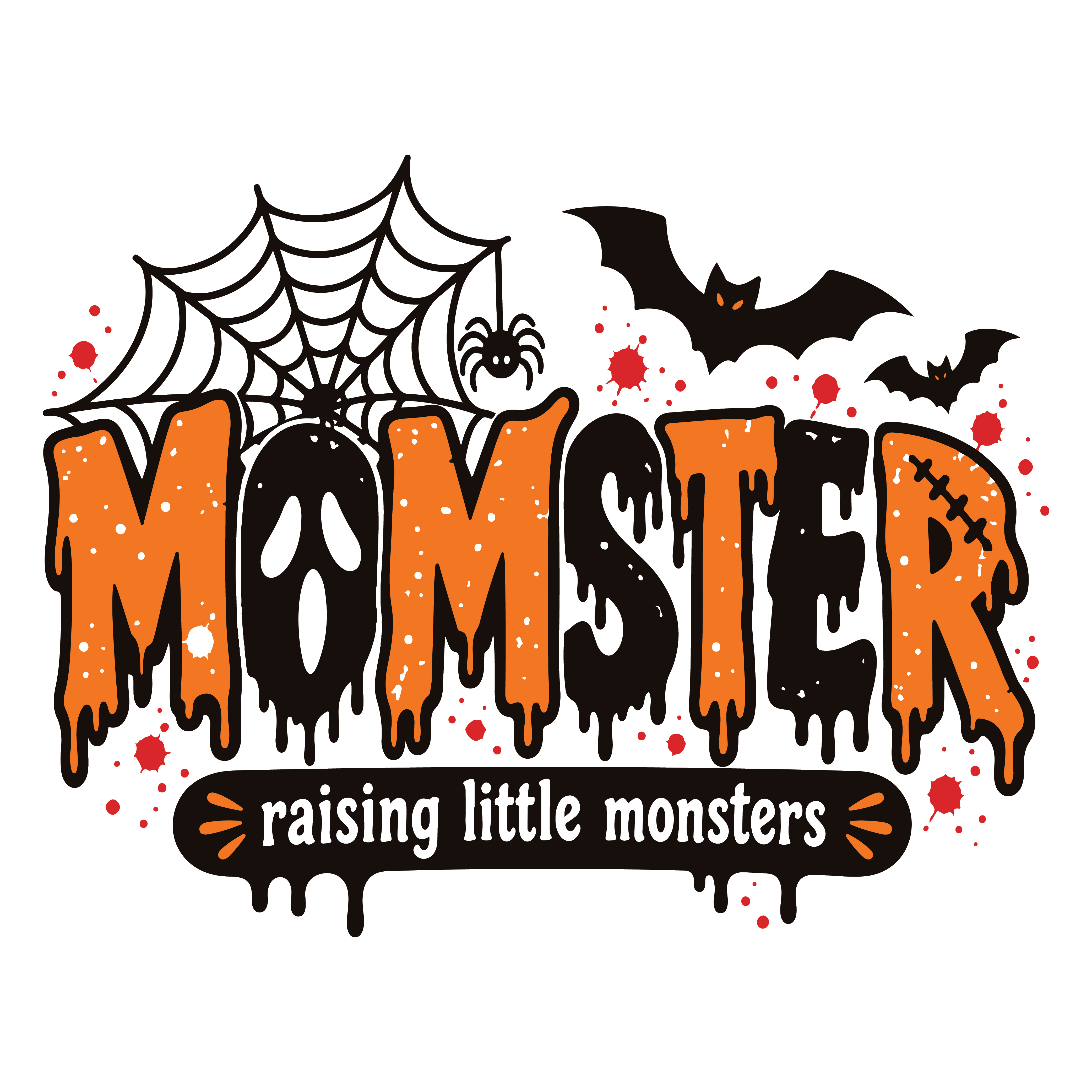 Momster SVG PNG | Raising Little Monsters Halloween Mom Design
